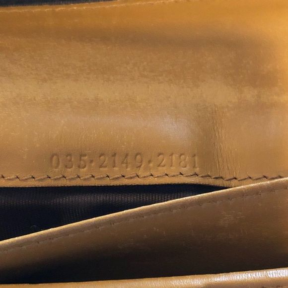 Authentic GUCCI Tan & Brown Canvas & Leather Long Wallet - Picture 8 of 11